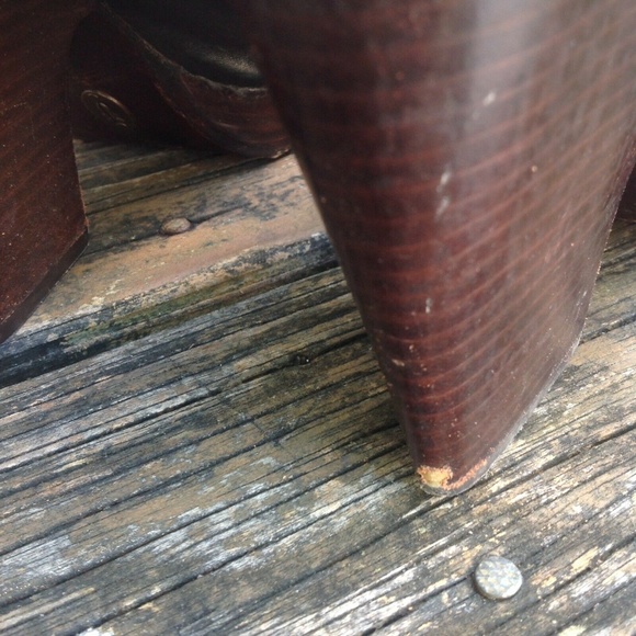 Frye Leather Black Stud Open Toe Ankle Boots Sz 8.5 Chelsea Womens Booties Shoes - Picture 7 of 7